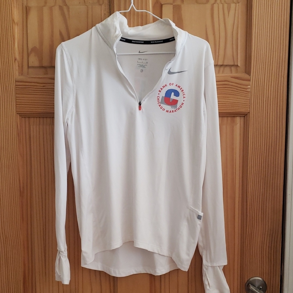 Nike White Marathon Quarter-Zip Top